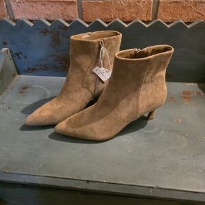 Madden Girl Suede Tan Ankle Boots